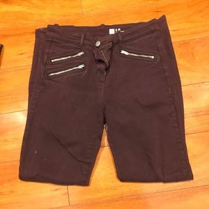 Burgundy GAP skinny jeans